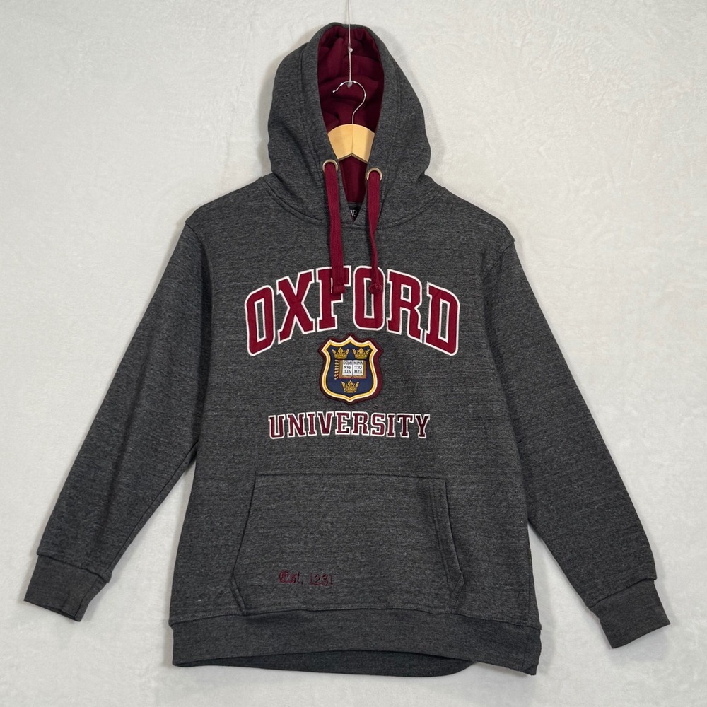 Oxford University Charcoal Grey Hoodie Medium